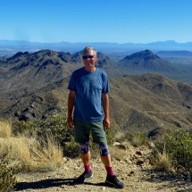 Alfred on top of 1429 meters high Wasson Peak in the Tucson Mountains